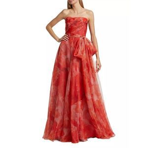 Rene Ruiz Collection Printed Organza Strapless Gown - tags still on!